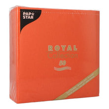 Lade das Bild in den Galerie-Viewer, PAPSTAR 50 Servietten "ROYAL Collection" 1/4-Falz 40 x 40 cm nektarine