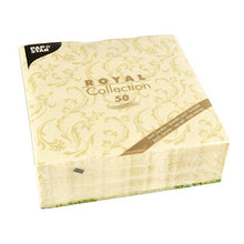Lade das Bild in den Galerie-Viewer, PAPSTAR 50 Servietten "ROYAL Collection" 1/4-Falz 40 x 40 cm champagner