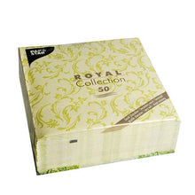 Lade das Bild in den Galerie-Viewer, PAPSTAR 50 Servietten "ROYAL Collection" 1/4-Falz 40 x 40 cm grün
