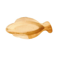 Lade das Bild in den Galerie-Viewer, PAPSTAR Teller aus Palmblatt "pure", 24x11 cm, Fischdesign | Schrumpffolie (25 Stück)