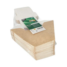 Lade das Bild in den Galerie-Viewer, PAPSTAR Sandwichboxen mit Sichtfenster, braun, aus PLA, 12,3 cm | Folie (50 Stück)