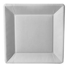 Lade das Bild in den Galerie-Viewer, PAPSTAR Papp-Teller eckig, 22,5 cm, weiß, "pure" Design | Schrumpffolie (50 Stück)