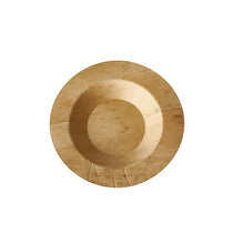 Lade das Bild in den Galerie-Viewer, PAPSTAR Fingerfood Teller rund, Bambus "pure", Ø 9 cm, 1,3 cm | Schrumpffolie (50 Stück)