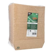 Lade das Bild in den Galerie-Viewer, PAPSTAR 80 Snacktrays, Pappe "pure" braun "100% Fair"