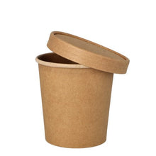 Lade das Bild in den Galerie-Viewer, PAPSTAR Suppenbecher rund, 9,8 cm, braun, ideal für Suppen | Folie (25 Stück)