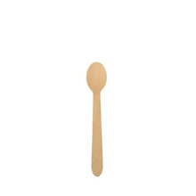 Lade das Bild in den Galerie-Viewer, PAPSTAR Holzlöffel "pure" 11 cm, ideal für Kaffee und Desserts | Beutel (10 Stück)