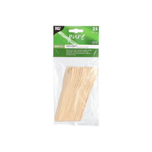 Lade das Bild in den Galerie-Viewer, PAPSTAR Snack-Gabeln aus Holz "pure", 12,1 cm, umweltfreundlich | Beutel (25 Stück)