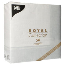 Lade das Bild in den Galerie-Viewer, PAPSTAR 50 Servietten "ROYAL Collection" 1/4-Falz 40 x 40 cm weiss