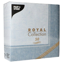 Lade das Bild in den Galerie-Viewer, PAPSTAR 50 Servietten "ROYAL Collection" 1/4-Falz 40 x 40 cm blau