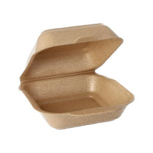Lade das Bild in den Galerie-Viewer, Starpak 125 Hamburger-Boxen groß mit Klappdeckel, XPP 7 cm x 15 cm x 15 cm beige | Folie (125 Stück)