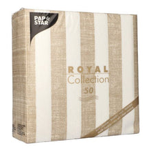 Lade das Bild in den Galerie-Viewer, PAPSTAR 50 Servietten "ROYAL Collection" 1/4-Falz 40 x 40 cm sand