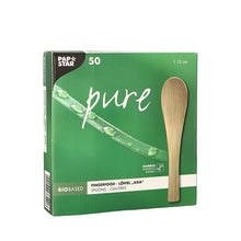 Lade das Bild in den Galerie-Viewer, PAPSTAR Bambus Löffel "pure" 13 cm, ideal für Fingerfood "Asia" | Faltschachtel (50 Stück)