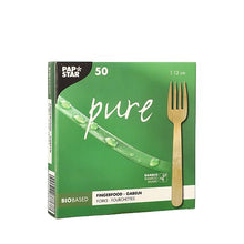 Lade das Bild in den Galerie-Viewer, PAPSTAR 50 Fingerfood - Gabeln, Bambus "pure"