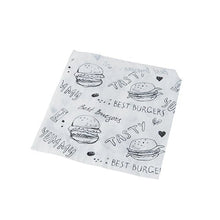 Lade das Bild in den Galerie-Viewer, PAPSTAR Hamburger-Tüten 13x13 cm, weiß, ideal für Burger | Schrumpffolie (1000 Stück)