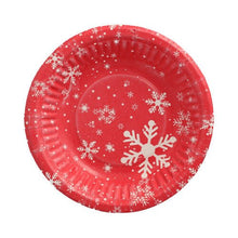 Lade das Bild in den Galerie-Viewer, PAPSTAR Pappschalen rund, 19 cm, 3 cm hoch, "Winter Time" | Folie (50 Stück)