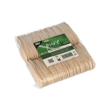 Lade das Bild in den Galerie-Viewer, PAPSTAR Göffel aus Holz "pure", 8,2 cm, ideal für Fingerfood | Folie (150 Stück)