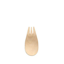 Lade das Bild in den Galerie-Viewer, PAPSTAR Göffel aus Holz "pure", 8,2 cm, ideal für Fingerfood | Folie (150 Stück)