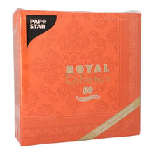 Lade das Bild in den Galerie-Viewer, PAPSTAR 50 Servietten "ROYAL Collection" 1/4-Falz 40 x 40 cm nektarine