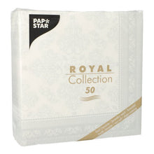 Lade das Bild in den Galerie-Viewer, PAPSTAR 50 Servietten "ROYAL Collection" 1/4-Falz 40 x 40 cm weiss