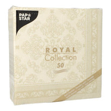 Lade das Bild in den Galerie-Viewer, PAPSTAR 50 Servietten "ROYAL Collection" 1/4-Falz 40 x 40 cm champagner