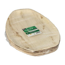 Lade das Bild in den Galerie-Viewer, PAPSTAR 6 Tabletts, Palmblatt "pure" oval natur