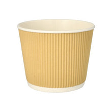Lade das Bild in den Galerie-Viewer, PAPSTAR Suppenbecher rund, braun/weiß, Ripple Wall, 13,5 cm | Folie (25 Stück)