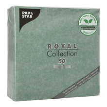 Lade das Bild in den Galerie-Viewer, PAPSTAR 50 Servietten "ROYAL Collection" 1/4-Falz 40 x 40 cm grün