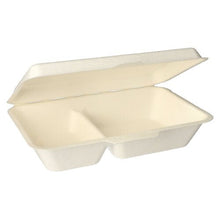 Lade das Bild in den Galerie-Viewer, PAPSTAR Menüboxen Zuckerrohr "pure" 2-geteilt, 6,5x24x15,5 cm | Karton (500 Stück)