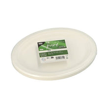 Lade das Bild in den Galerie-Viewer, PAPSTAR 12 Teller, Zuckerrohr "pure" oval