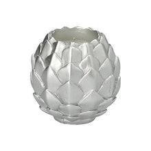Lade das Bild in den Galerie-Viewer, Starpak Kugelkerze Ø 10 cm silber "Pine Cone" | Folie (1 Stück)