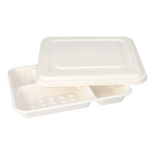 Lade das Bild in den Galerie-Viewer, PAPSTAR 25 Menü-Trays, Zuckerrohr "pure" 5-geteilt weiss