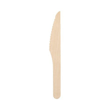 Lade das Bild in den Galerie-Viewer, PAPSTAR Messer Holz "pure", 16,5 cm, umweltfreundlich und stabil | Folie (250 Stück)