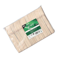 Lade das Bild in den Galerie-Viewer, PAPSTAR Gabeln Holz "pure" 16 cm, umweltfreundlich und stabil | Folie (250 Stück)