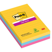 Lade das Bild in den Galerie-Viewer, Post-it® Super Sticky Notes im Großformat, Liniert, 101 mm x 152 mm, 90 Blatt/Block, 100% PEFC