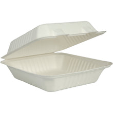 Lade das Bild in den Galerie-Viewer, MenüBox, Bagasse, weiß, 22,3x20,1x7,7 cm | Packung (50 Stück)