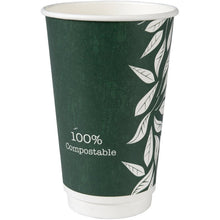 Lade das Bild in den Galerie-Viewer, Kaffeebecher Doppelwand Bio "Green Leaves"