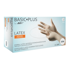 Lade das Bild in den Galerie-Viewer, AMPri BASIC-PLUS Latexhandschuhe gepudert, weiß | Box (100 Stück)