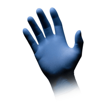 Lade das Bild in den Galerie-Viewer, AMPri MED-COMFORT BLUE Latexhandschuhe puderfrei, blau | Box (100 Stück)