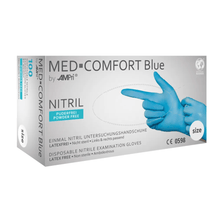Lade das Bild in den Galerie-Viewer, AMPri MED-COMFORT BLUE Nitrilhandschuhe puderfrei, Blau