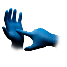 Lade das Bild in den Galerie-Viewer, AMPri MED-COMFORT BLUE ULTRA 300 Nitrilhandschuhe extra Lang puderfrei, blau