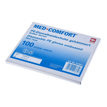 Lade das Bild in den Galerie-Viewer, AMPri MED-COMFORT PE-Handschuhe gehämmert, transparent | Box (100 Stück)