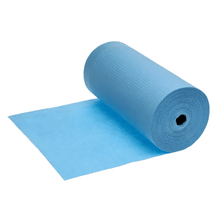 Lade das Bild in den Galerie-Viewer, AMPri Patientenumhang mit PE Beschichtung 500 x 600 mm, verschiedene Farben | Rolle (80 Stück)
