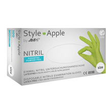 Lade das Bild in den Galerie-Viewer, AMPri STYLE APPLE Nitrilhandschuhe puderfrei by MED-COMFORT, Apfelgrün