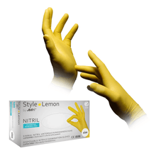 Lade das Bild in den Galerie-Viewer, AMPri STYLE LEMON Nitrilhandschuhe puderfrei by MED-COMFORT, Gelb