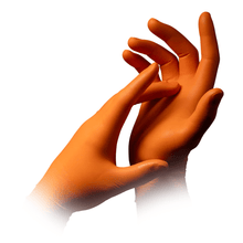 Lade das Bild in den Galerie-Viewer, AMPri STYLE ORANGE Nitrilhandschuhe puderfrei by MED-COMFORT, Orange