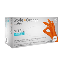 Lade das Bild in den Galerie-Viewer, AMPri STYLE ORANGE Nitrilhandschuhe puderfrei by MED-COMFORT, Orange