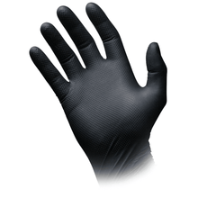 Lade das Bild in den Galerie-Viewer, AMPri SolidSafety High Grip Black Nitril Chemikalienschutzhandschuhe Schwarz S - XXL