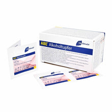 Lade das Bild in den Galerie-Viewer, MaiMed Alkoholtupfer 30 x 30 mm weiß Vliesstoff zweilagig | Box (100 Stück)