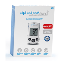 Lade das Bild in den Galerie-Viewer, Alphacheck Professional NFC Blutzuckermessgerät Kombipackung | Packung (1 Stück)
