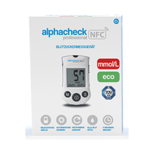 Lade das Bild in den Galerie-Viewer, Alphacheck Professional NFC Blutzuckermessgerät eco | Packung (1 Stück)